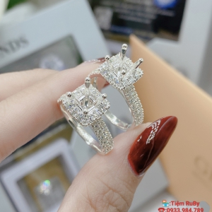 vỏ nhẫn để gắn kim cương nhân tạo MOISSANITE 