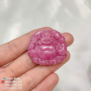 MẶT PHẬT DI LẠC ĐÁ RUBY 