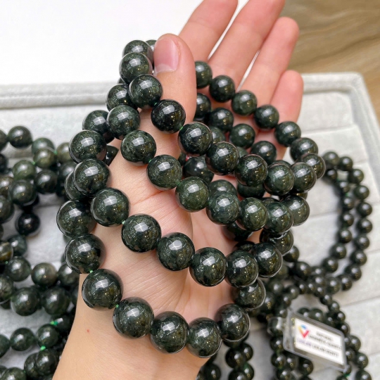 VÒNG CHUỖI THẠCH ANH TÓC XANH 
