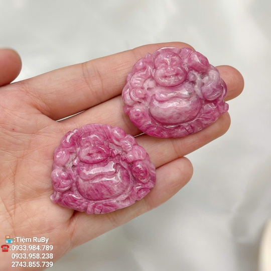MẶT PHẬT DI LẶC ĐÁ RUBY